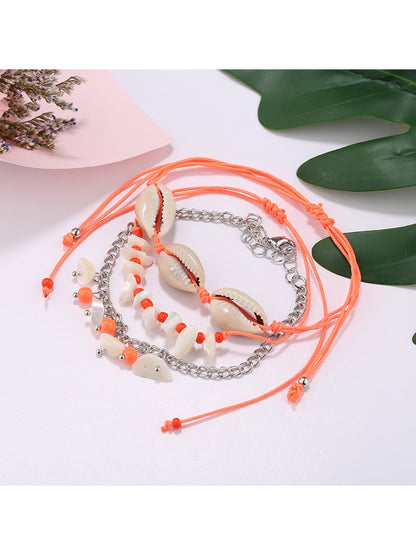 Side view of Lovra beach bracelet showing bead details and silver clasp