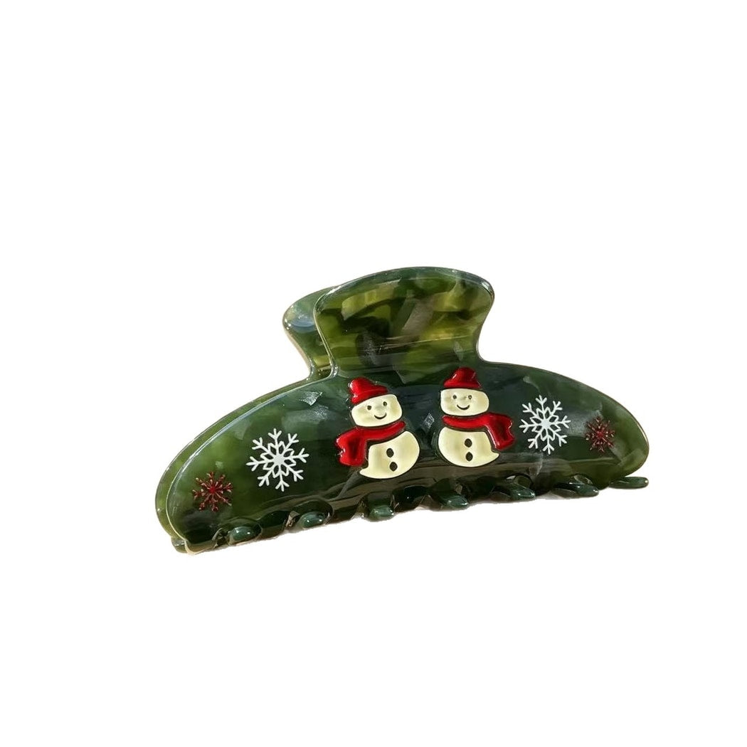 Beau - Christmas Theme Acetate Claw Clip