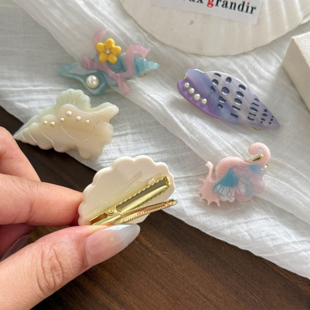 Beau - Ocean Style Acetate Sea Motif Hair Clip