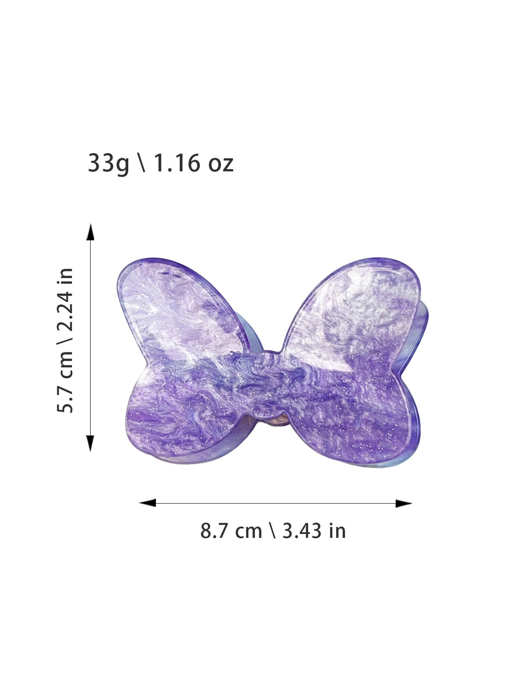 Beau - Acrylic Bow Shaped Decorative Hair Claw Clip