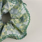 Gifty - Floral Print Scalloped Edge Fabric Scrunchie