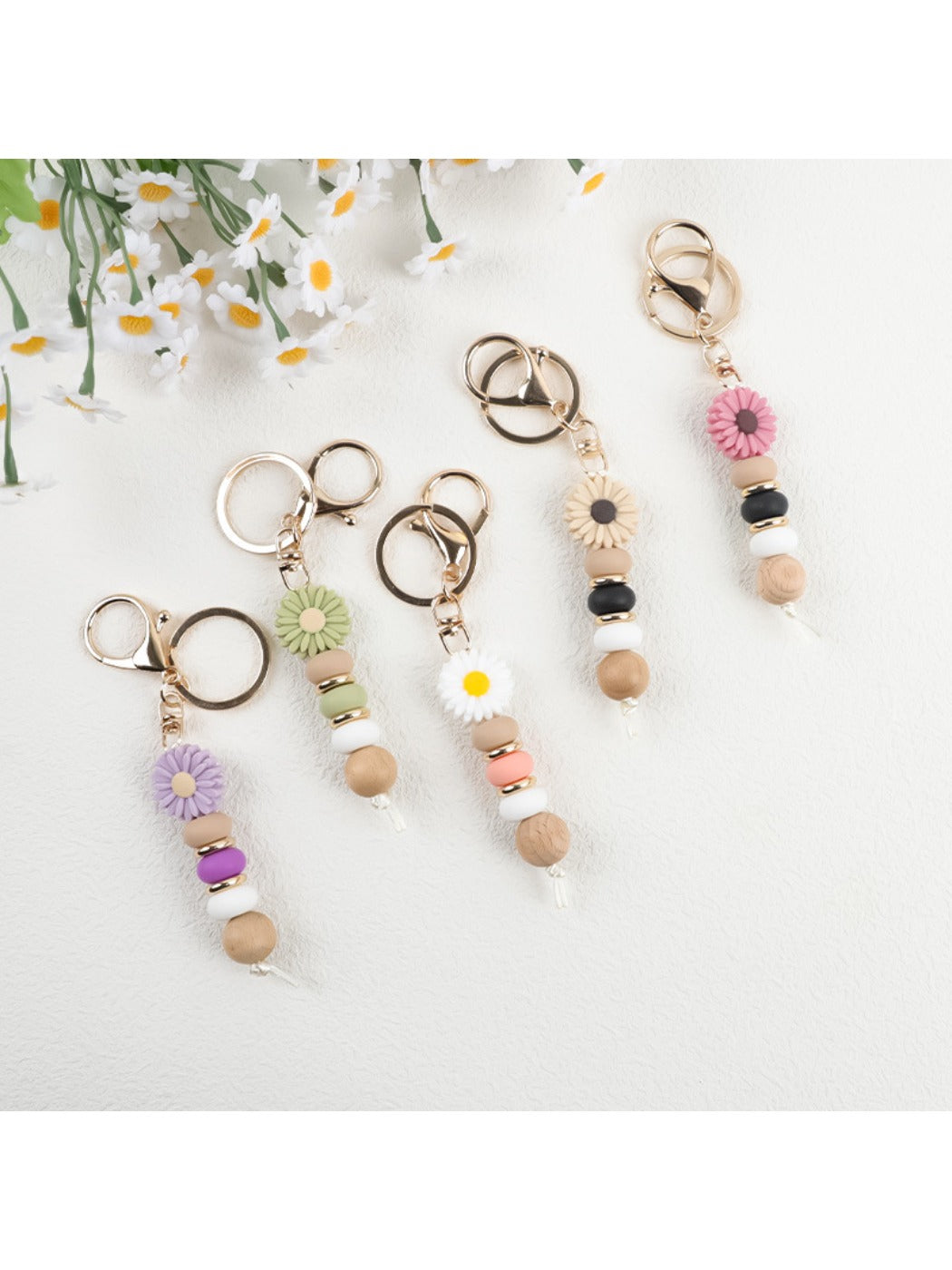 Keypus - Stylish Cute Daisy Keychain