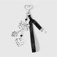 Keypus - Y2K Polka Dot Bow Heart Charm Keychain