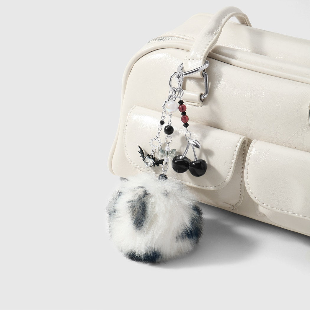 Keypus - Y2K Sweet Pom Pom Cherry Keychain