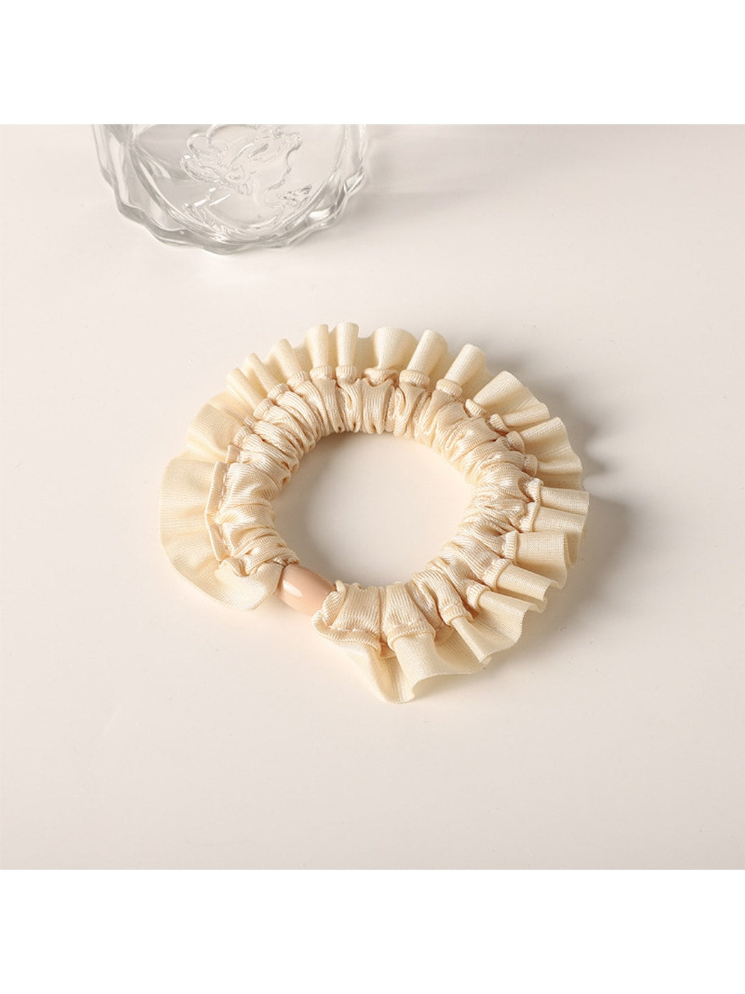 Gifty - Solid Color Satin Finish Ruffle Scrunchie