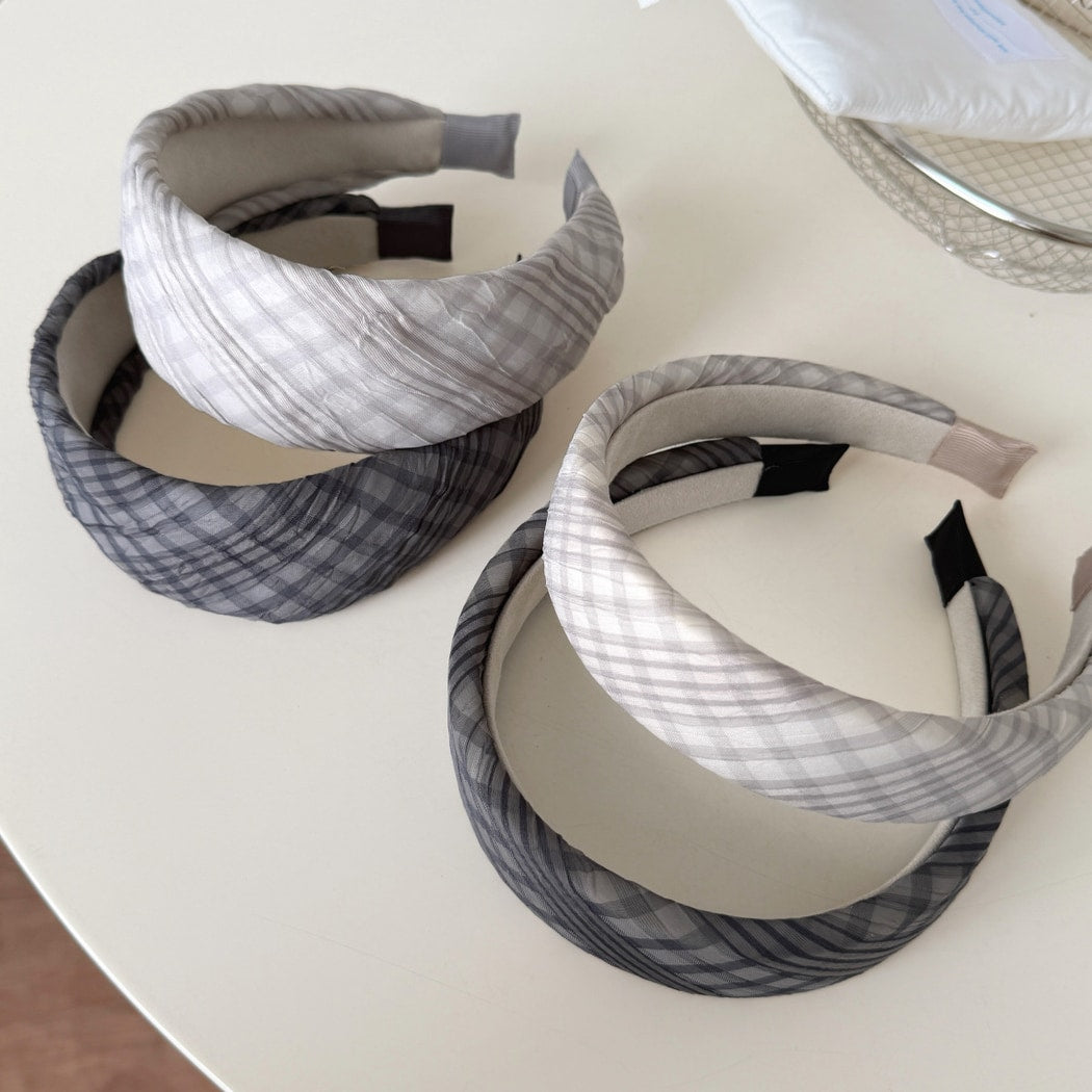 Gifty - Plaid Padded Fabric Check Pattern Headband