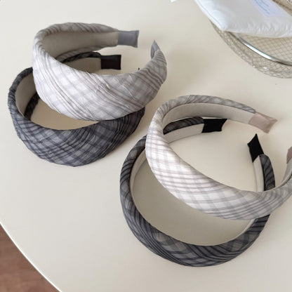 Gifty - Plaid Padded Fabric Check Pattern Headband
