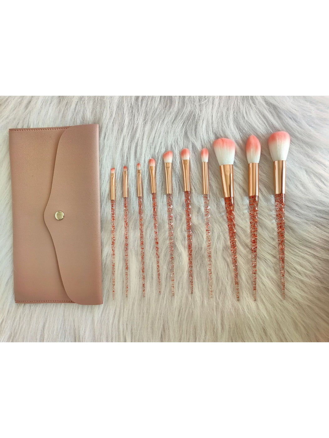 Smoosh - 10 Piece Pink Makeup Brush Set