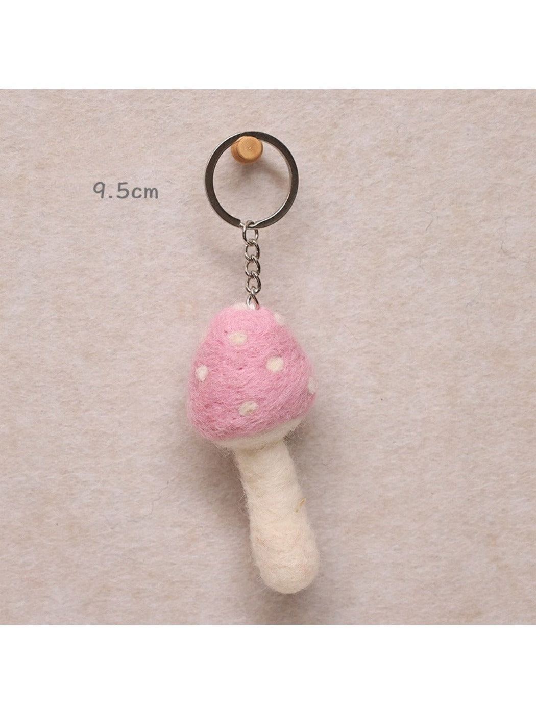 Feltery - Colorful Felt Mushroom Keychain 3D Cute