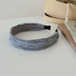 Gifty - Satin Pleated Wide Fabric Women's Headband