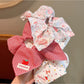 Gifty - Sweet Floral Checkered Scrunchie Headband