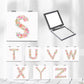 Mirroray - Floral Letter Pattern Foldable Makeup Mirror