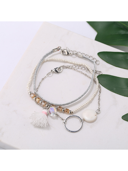 Lovra - Simple Stackable Tassel Beaded Bracelet