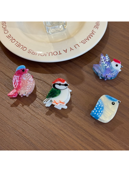 Beau - Cartoon Bird Acetate Claw Hair Clip