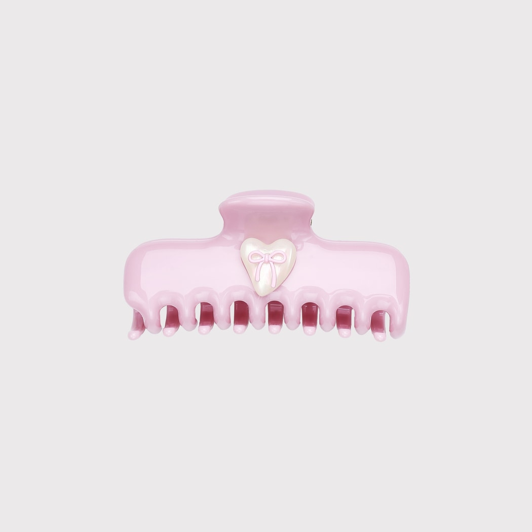 Beau - Pink Rounded Jelly Finish Claw Clip
