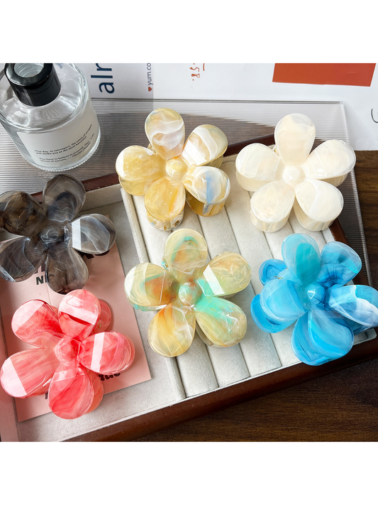 Beau - Floral Gradient Plastic Commuter Updo Claw Clip
