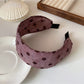 Polka dot ruffled scrunchie and headband packaged for gifting