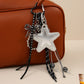 Keypus - Star Mirror PU Bag Charm Keychain