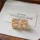 Earedge - Heart Detail Plated Fashion Stud Earrings