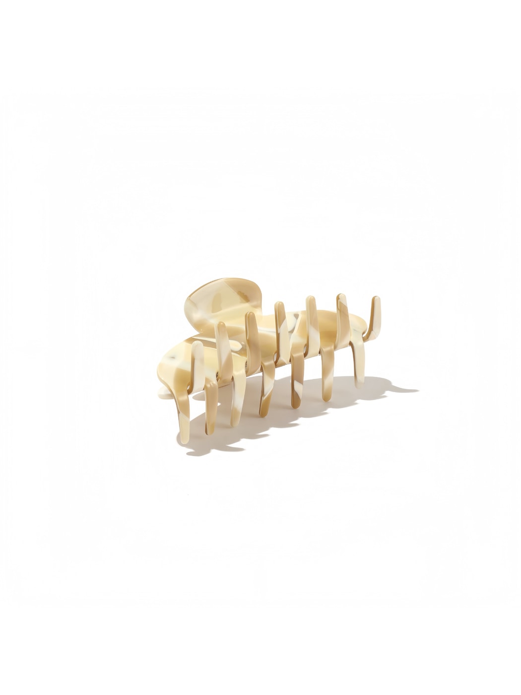 Beau - Oval Acetate Fiber Patterned Hair Claw Clip