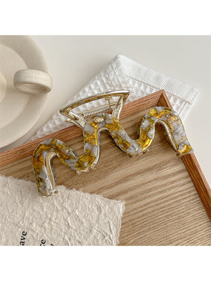 Beau - Acetate Alloy M Shape Statement Claw Clip