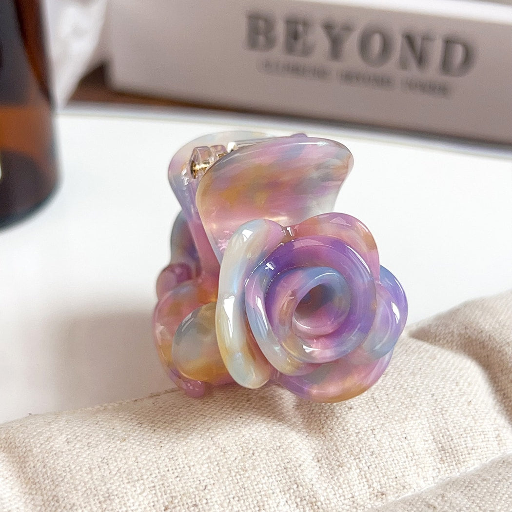 Beau - Acetate Rose Flower Claw Clip