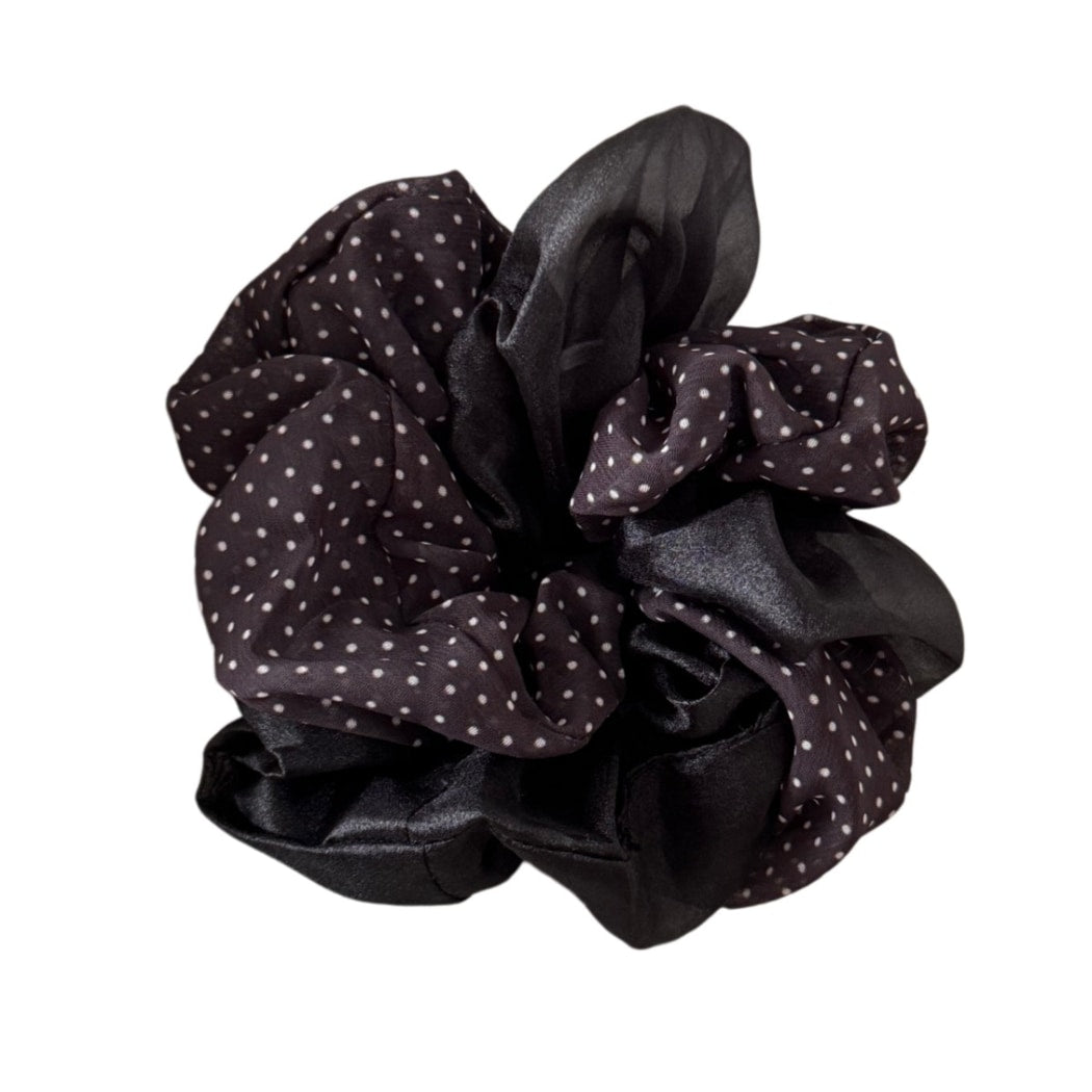 Gifty - Polka Dot Double-Color Fabric Scrunchie