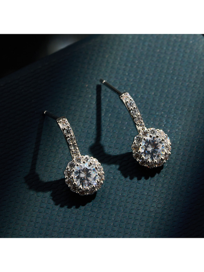 Earedge - Round Geometric Plated Stud Earrings