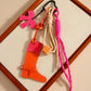 Keypus - Western Style Boot Bow Pendant Keychain