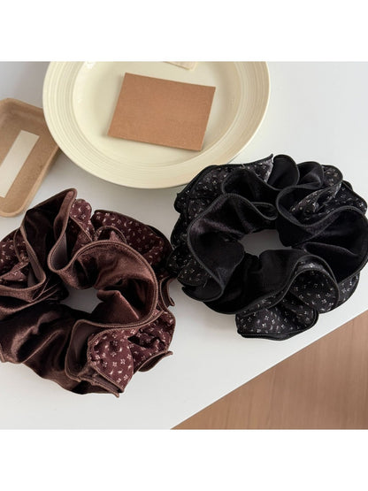 Gifty - Vintage Print Pleated Scrunchie