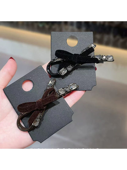 Beau - Bow Rhinestone Versatile Hair Clip