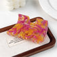 Beau - Glossy Marbled Acetate M Shape Claw Clip