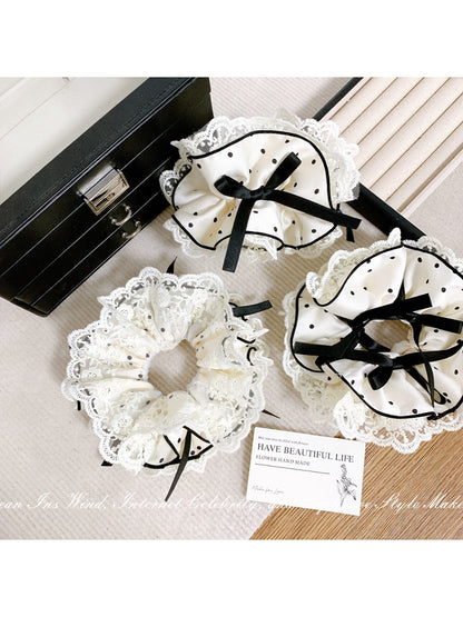 Gifty - Dot Double-layer Lace Hair Ring