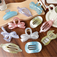 Beau - Large Bow Ring Detail Geometric PC Claw Clip