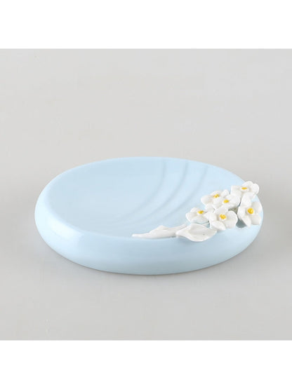 Rowa - Flower-Shaped Oval Ceramic Soap Dish – Elegant and Functional