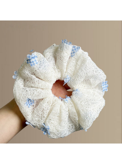 Gifty - Floral Hollow Petal Polyester Scrunchie
