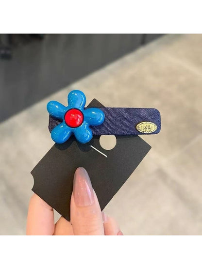 Beau - Sky Blue Flower Hair Clip