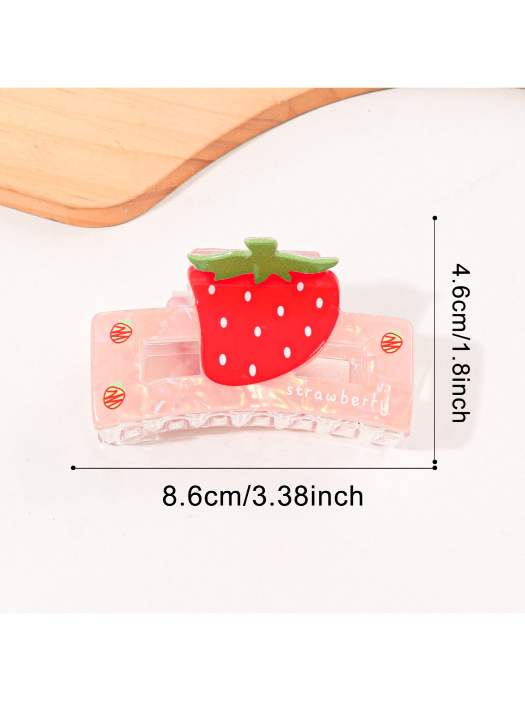 Beau - Square Fruit Print Hair Claw Clip
