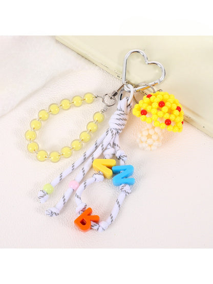 Keypus - Beaded Mushroom-Shaped Keychain