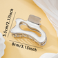 Beau - Silver Openwork Smooth Hair Claw Clip