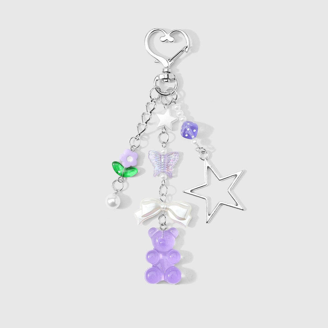 Keypus - Cute Cartoon Bow and Bear Keychain