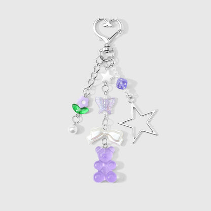 Keypus - Cute Cartoon Bow and Bear Keychain