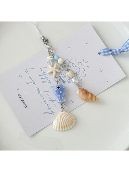 Keypus - Plastic Alloy Ocean Motif Bag Charm Keychain