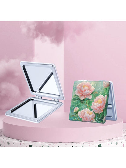 Mirroray - Square Floral Portable Touch Up Makeup Mirror