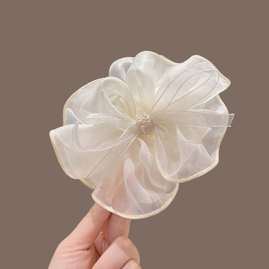 Beau - Decorative Organza Bow Hair Claw Clip
