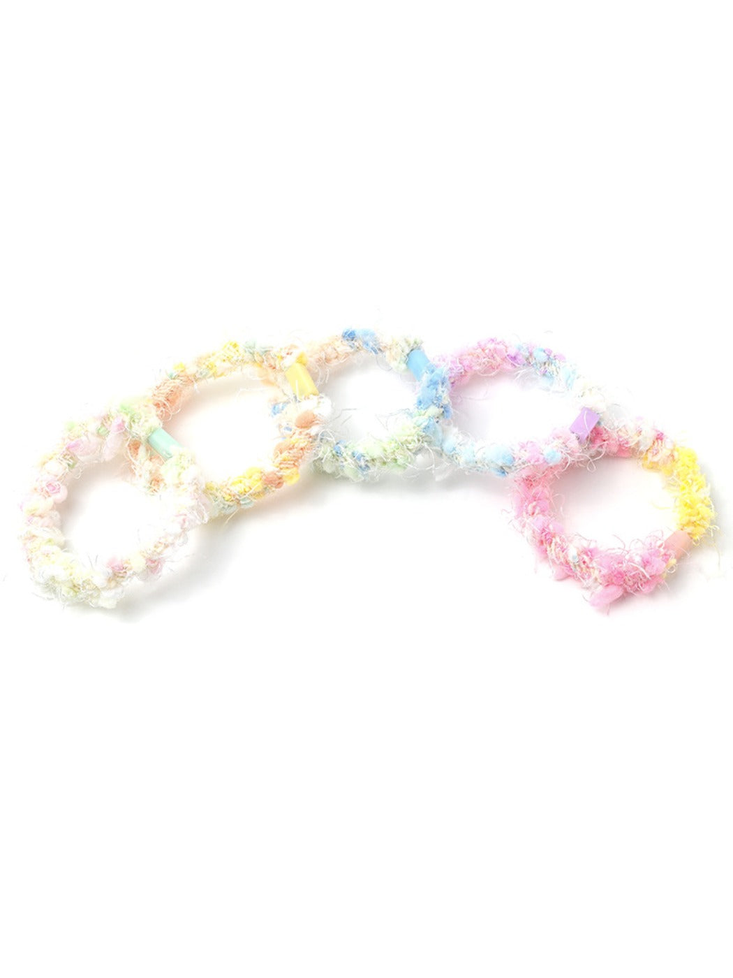 Gifty - Sweet Candy Color Plush Scrunchies Set
