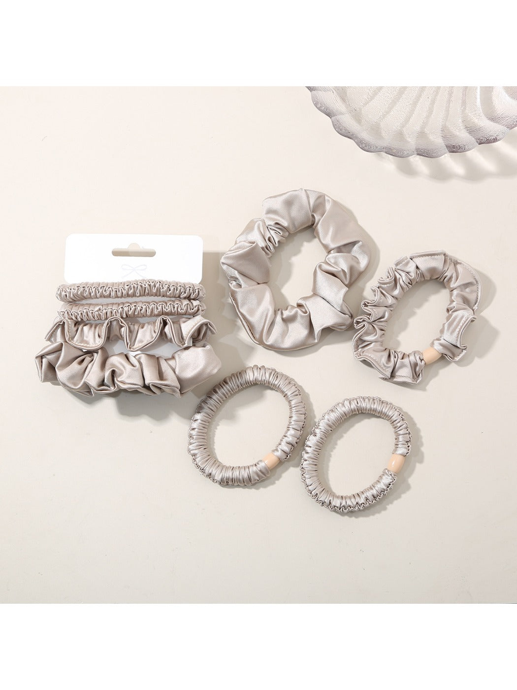 Gifty - Pastel Ruffled Hair Ties Set