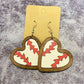 Earedge - Wooden Heart Sport Earrings