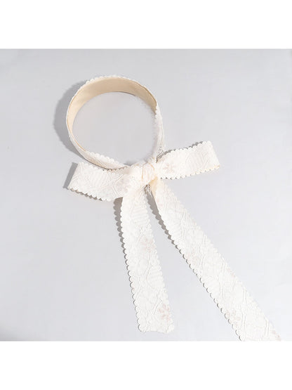 Gifty - Lace Ribbon Bow Fabric Headband Headband