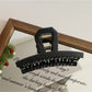 Beau - Black Geometric Claw Clip